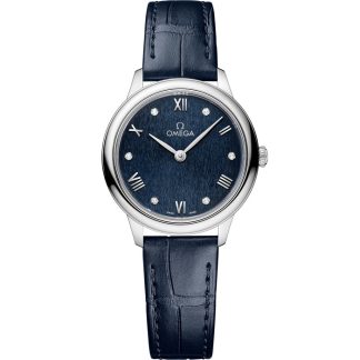 Omega De Ville Prestige 27,5 mm, staal met leren band 434.13.28.60.53.002