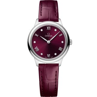 Omega De Ville Prestige 27,5 mm, staal met leren band 434.13.28.60.61.001