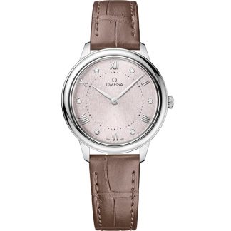 Omega De Ville Prestige 30 mm, staal met leren band 434.13.30.60.52.001