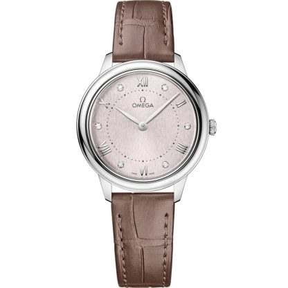 Omega De Ville Prestige 30 mm, staal met leren band 434.13.30.60.52.001