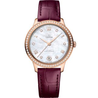 Omega De Ville Prestige 34 mm, Sedna™ gold met leren band 434.58.34.20.55.001