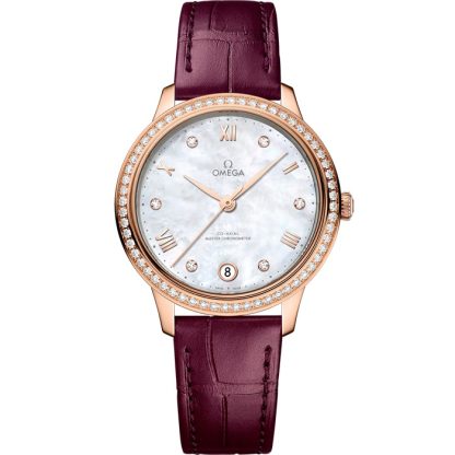 Omega De Ville Prestige 34 mm, Sedna™ gold met leren band 434.58.34.20.55.001