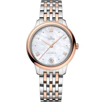 Omega De Ville Prestige 34 mm, staal - Sedna™ gold met staal - Sedna™ gold 434.20.34.20.05.001