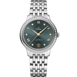 Omega De Ville Prestige 34 mm, staal met staal 434.15.34.20.60.001