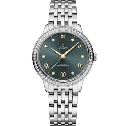 Omega De Ville Prestige 34 mm, staal met staal 434.15.34.20.60.001