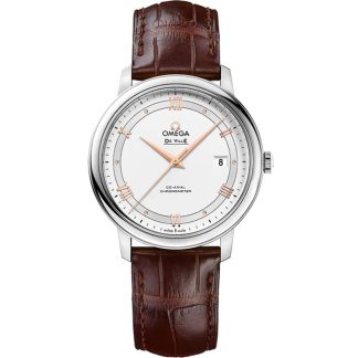Omega De Ville Prestige 39,5 mm, staal met leren band 424.13.40.20.02.002