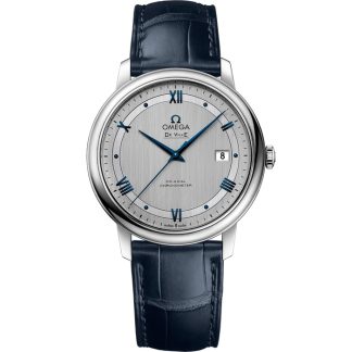 Omega De Ville Prestige 39,5 mm, staal met leren band 424.13.40.20.02.003