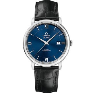 Omega De Ville Prestige 39,5 mm, staal met leren band 424.13.40.20.03.001
