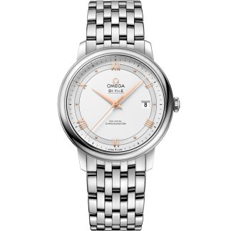 Omega De Ville Prestige 39,5 mm, staal met staal 424.10.40.20.02.002