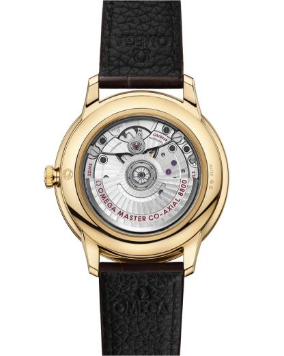 Omega De Ville Prestige 40 mm, geelgoud met leren band 434.53.40.20.02.002 - Afbeelding 2