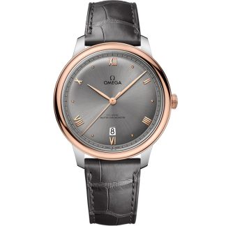 Omega De Ville Prestige 40 mm, staal - Sedna™ gold met leren band 434.23.40.20.06.001