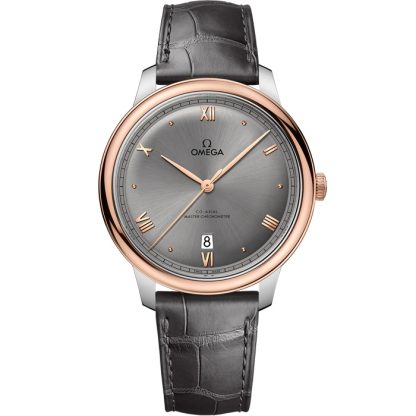 Omega De Ville Prestige 40 mm, staal - Sedna™ gold met leren band 434.23.40.20.06.001