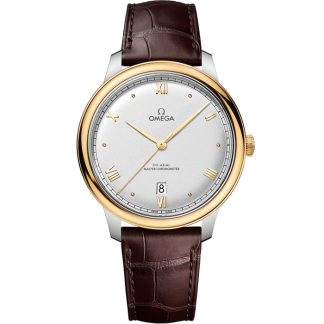 Omega De Ville Prestige 40 mm, staal - geelgoud met leren band 434.23.40.20.02.002