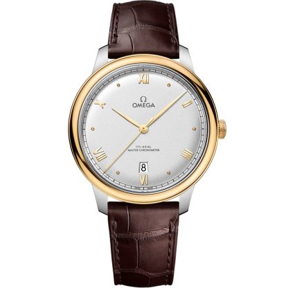 Omega De Ville Prestige 40 mm, staal - geelgoud met leren band 434.23.40.20.02.002