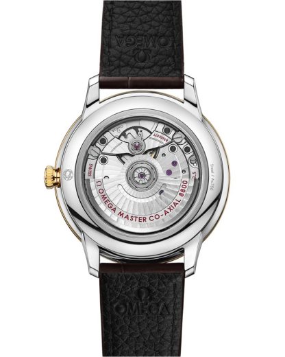 Omega De Ville Prestige 40 mm, staal - geelgoud met leren band 434.23.40.20.52.001 - Afbeelding 2