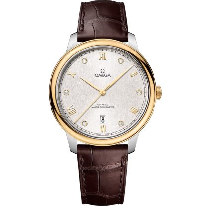 Omega De Ville Prestige 40 mm, staal - geelgoud met leren band 434.23.40.20.52.001