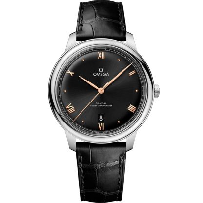 Omega De Ville Prestige 40 mm, staal met leren band 434.13.40.20.01.001
