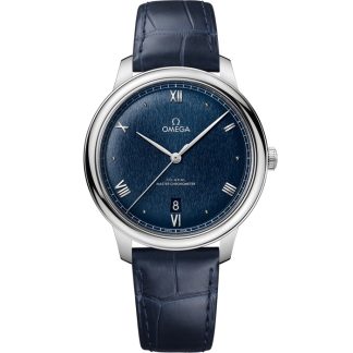 Omega De Ville Prestige 40 mm, staal met leren band 434.13.40.20.03.001