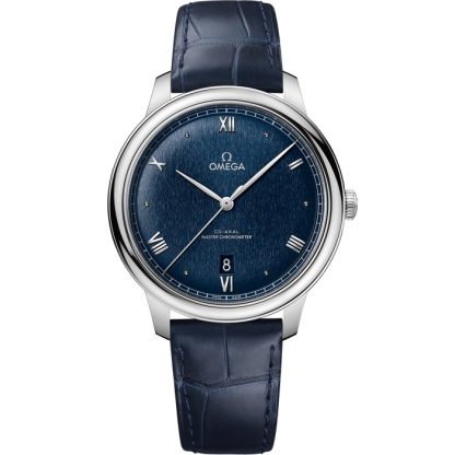 Omega De Ville Prestige 40 mm, staal met leren band 434.13.40.20.03.001