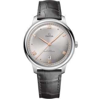 Omega De Ville Prestige 40 mm, staal met leren band 434.13.40.20.06.001
