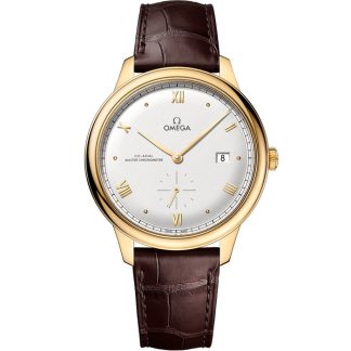 Omega De Ville Prestige 41 mm, geelgoud met leren band 434.53.41.20.02.001
