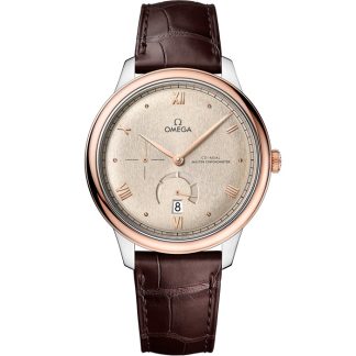 Omega De Ville Prestige 41 mm, staal - Sedna™ gold met leren band 434.23.41.21.09.001