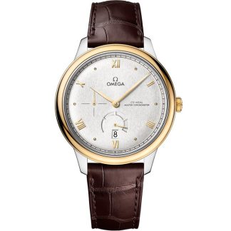 Omega De Ville Prestige 41 mm, staal - geelgoud met leren band 434.23.41.21.02.001