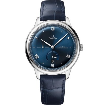 Omega De Ville Prestige 41 mm, staal met leren band 434.13.41.21.03.002