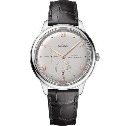 Omega De Ville Prestige 41 mm, staal met leren band 434.13.41.21.06.001