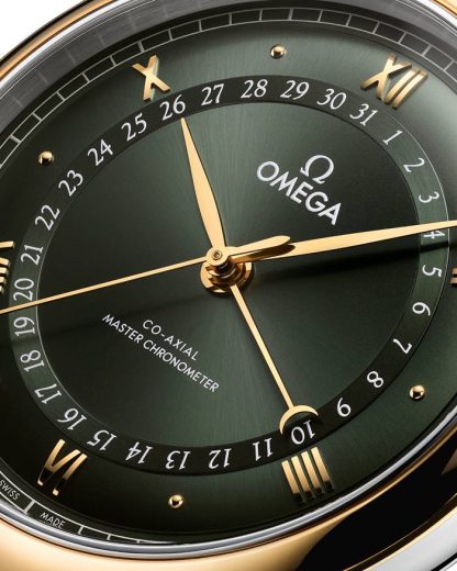 Omega De Ville Prestige 42 mm, staal - geelgoud met alligator 434.23.42.22.10.001 - Afbeelding 4