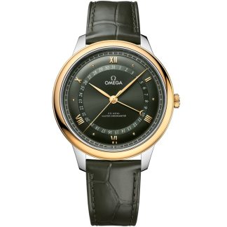 Omega De Ville Prestige 42 mm, staal - geelgoud met alligator 434.23.42.22.10.001