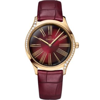 Omega De Ville Trésor 36 mm, Moonshine™ gold met leren band 428.58.36.60.11.001