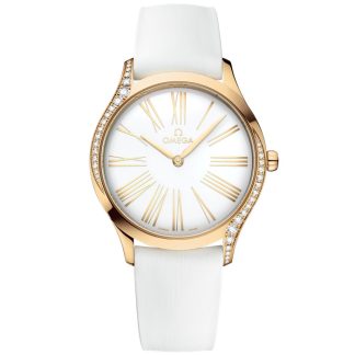 Omega De Ville Trésor 36 mm, Moonshine™ gold met rubberen band 428.57.36.60.04.001