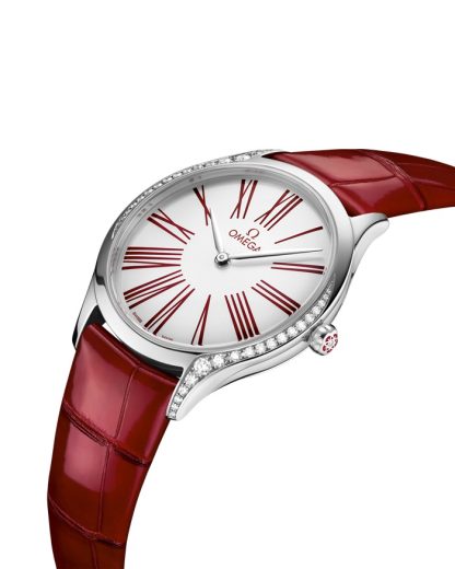 Omega De Ville Trésor 36 mm, staal met leren band 428.18.36.60.04.002 - Afbeelding 3