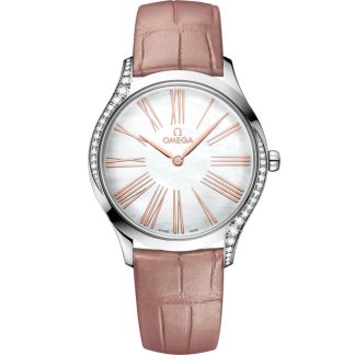 Omega De Ville Trésor 36 mm, staal met leren band 428.18.36.60.05.002