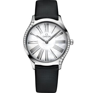 Omega De Ville Trésor 36 mm, staal met stoffen band 428.17.36.60.05.001