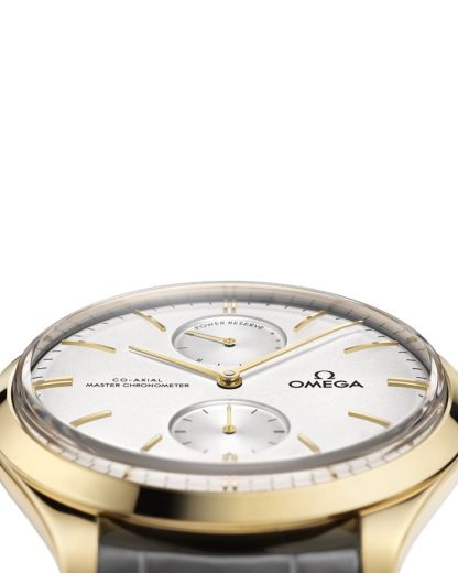 Omega De Ville Trésor 40 mm, geelgoud met leren band 435.53.40.22.02.001 - Afbeelding 3