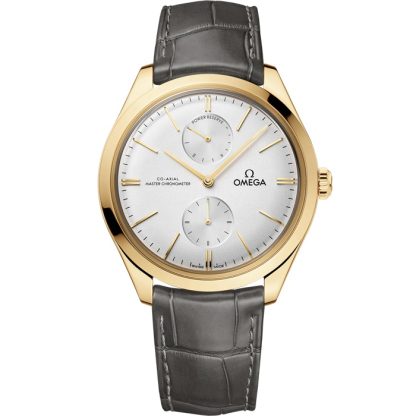 Omega De Ville Trésor 40 mm, geelgoud met leren band 435.53.40.22.02.001