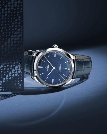 Omega De Ville Trésor 40 mm, staal met leren band 435.13.40.21.03.001 - Afbeelding 5