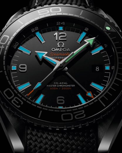 Omega Deep Black Seamaster Planet Ocean 600M 45,5 mm, zwart ceramic met rubberen band 215.92.46.22.01.001 - Afbeelding 3