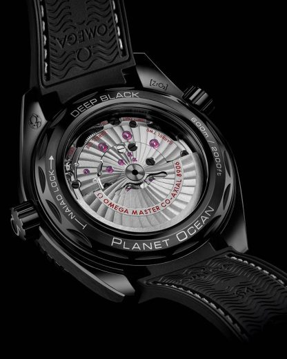 Omega Deep Black Seamaster Planet Ocean 600M 45,5 mm, zwart ceramic met rubberen band 215.92.46.22.01.001 - Afbeelding 4