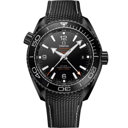 Omega Deep Black Seamaster Planet Ocean 600M 45,5 mm, zwart ceramic met rubberen band 215.92.46.22.01.001