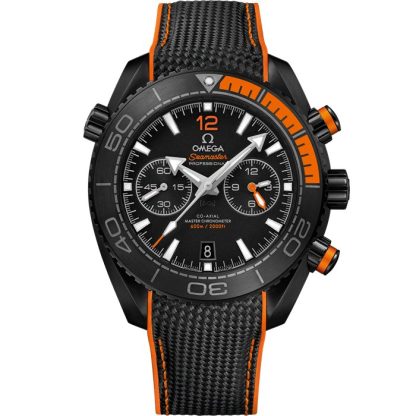 Omega Deep Black Seamaster Planet Ocean 600M 45,5 mm, zwart ceramic met rubberen band 215.92.46.51.01.001