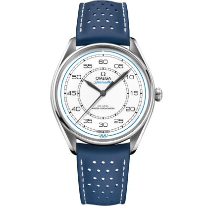 Omega Limited Edition Set Seamaster Officiële tijdwaarnemer van de Olympische Spelen 39,5 mm, staal met leren band 522.32.40.20.04.001