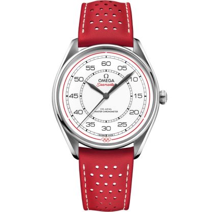 Omega Limited Edition Set Seamaster Officiële tijdwaarnemer van de Olympische Spelen 39,5 mm, staal met leren band 522.32.40.20.04.004