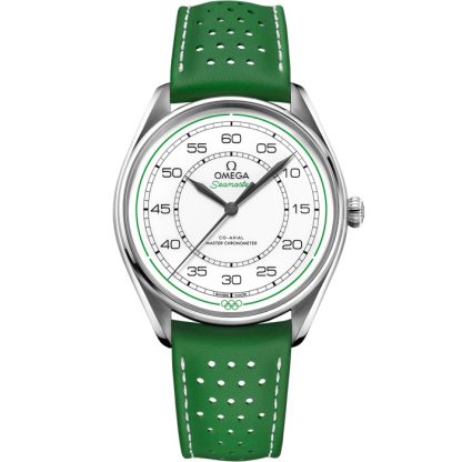 Omega Limited Edition Set Seamaster Officiële tijdwaarnemer van de Olympische Spelen 39,5 mm, staal met leren band 522.32.40.20.04.005