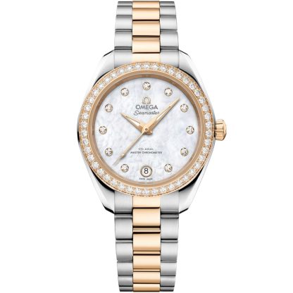 Omega Nieuw Seamaster Aqua Terra 150M 30 mm, staal - Moonshine™ gold met staal - Moonshine™ gold 220.25.30.20.55.001