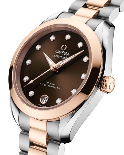 Omega Nieuw Seamaster Aqua Terra 150M 30 mm, staal - Sedna™ gold met staal - Sedna™ gold 220.20.30.20.63.001 - Afbeelding 3