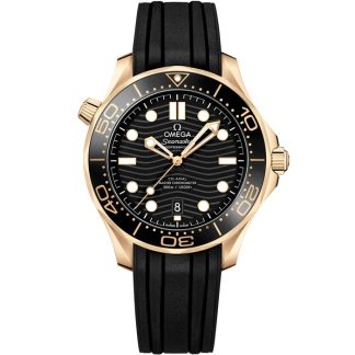 Omega Nieuw Seamaster Diver 300M 42 mm, Moonshine™ gold met rubberen band 210.62.42.20.01.003