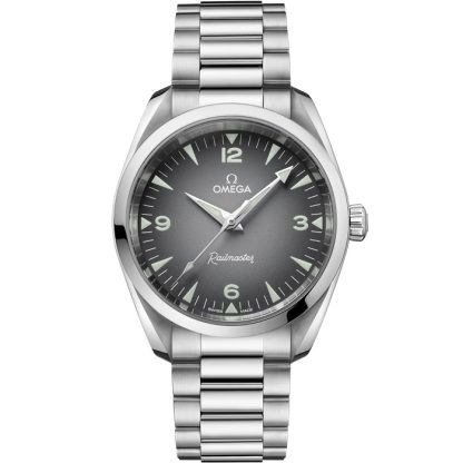Omega Nieuw Seamaster Railmaster 38 mm, staal met staal 235.10.38.20.06.001